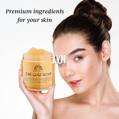 250g l'oro del vegano 24k sfrega il corpo d'idratazione e esfoliante crema