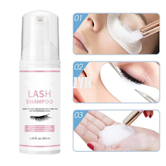pulitrice Lash Shampoo Lash Foam Cleanser di estensione del ciglio del vegano 60ml