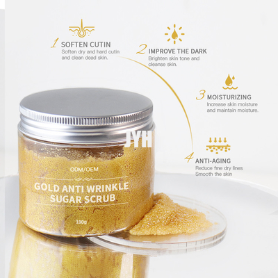 oro di 210g 24K che esfolia approvazione dei prodotti di cura di pelle dell'OEM di Sugar Body Scrub GMPC