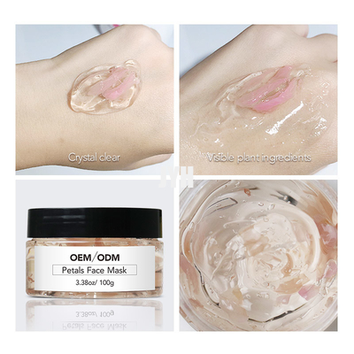 Cura di pelle dell'OEM Clay Mask Natural 100ml Rose Petal Face Gel Mask