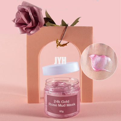 Maschera di protezione oleosa d'illuminazione della pelle di Rose Mud Mask GMPC dell'oro di rosa 24K