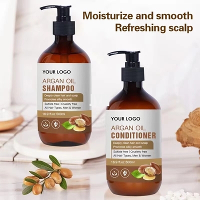 Solfoni lo sciampo dei capelli ed il balsamo di nutrizione liberi Argan Oil organico