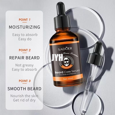 Prodotti per la cura della pelle da uomo da 30 ml Olio da barba idratante per ammorbidire la crescita della cura della barba
