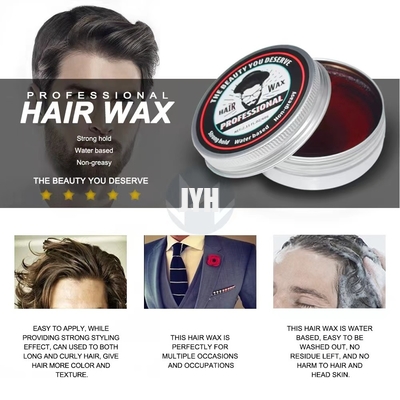 60 g/pz Mens Cream Pomade Medium Hold Cera per acconciature per capelli a base d'acqua per tutto il giorno