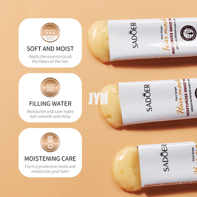 i cosmetici struttura umida e morbida di Ginger Extract Nutrition Hair Care di 10g Bodycare migliorano la maschera biforcata asciutta dei capelli