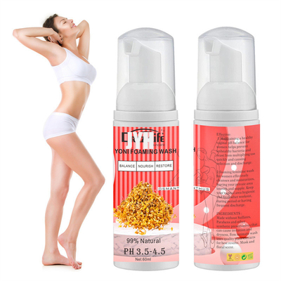 Lavaggio femminile di schiumatura naturale dell'equilibrio pH per Itching le aree intime