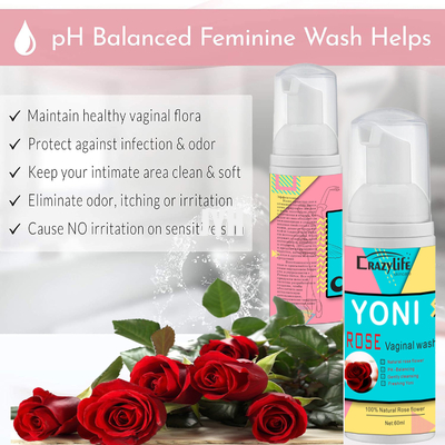I prodotti di cura di pelle dell'OEM 60ML sterilizzano il pH hanno equilibrato il lavaggio intimo femminile di pulizia quotidiano di cura