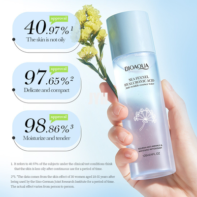 grinza acida ialuronica d'idratazione del toner di cura di pelle 120ml e del finocchio marino della pelle della lozione anti