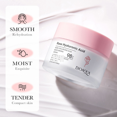 Pelle d'illuminazione crema di Rose Hyaluronic Acid Moisturizer Facial che stringe crema 50g