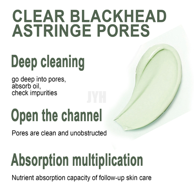 Etichetta privata di Clay Mud Facial Clay Mask del tè verde organico su ordinazione