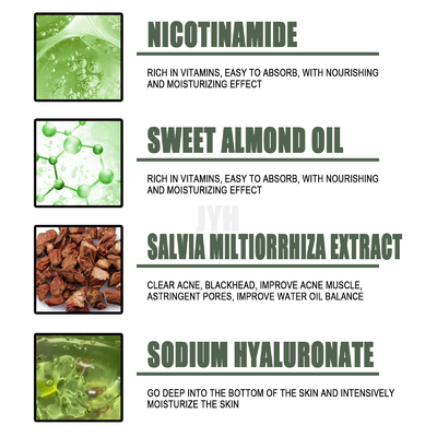 Etichetta privata di Clay Mud Facial Clay Mask del tè verde organico su ordinazione