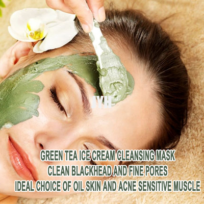 Etichetta privata di Clay Mud Facial Clay Mask del tè verde organico su ordinazione