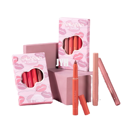 Rossetto vellutato nudo d'idratazione resistente girante di tatto di Sharpenable Matte Lip Liner Crayon Smudge