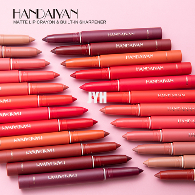 Rossetto vellutato nudo d'idratazione resistente girante di tatto di Sharpenable Matte Lip Liner Crayon Smudge