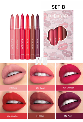 Rossetto vellutato nudo d'idratazione resistente girante di tatto di Sharpenable Matte Lip Liner Crayon Smudge