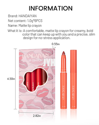 Rossetto vellutato nudo d'idratazione resistente girante di tatto di Sharpenable Matte Lip Liner Crayon Smudge