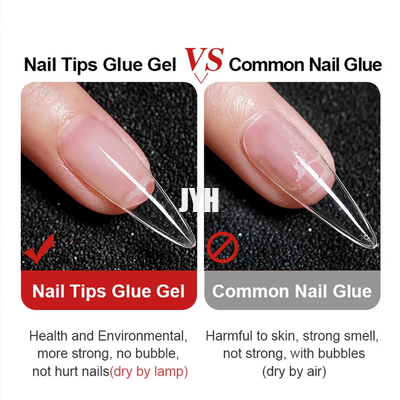Il chiodo multifunzionale del rinforzo della mano di fondo fornisce di punta l'etichetta privata Crystal Gel Glue del gel della colla