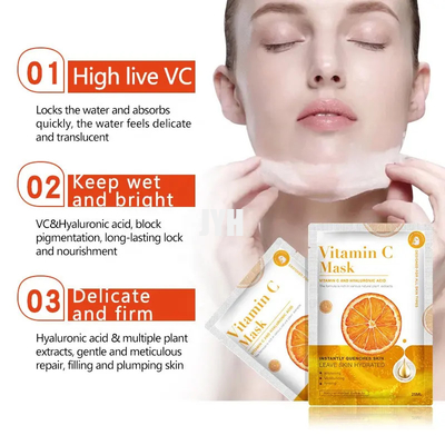 Maschera della vitamina di marca privata VC alla maschera facciale d'idratazione della frutta della toppa di Carry Bright Color Of Skin