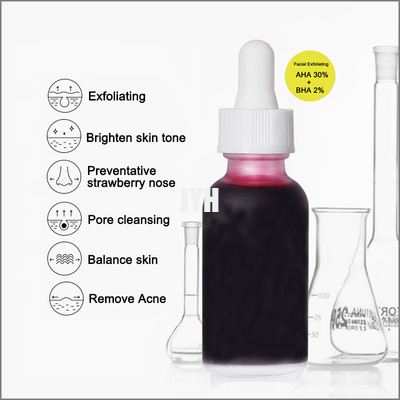 MSDS OEM Prodotti per la cura della pelle Neutro AHA Liquido acido della frutta Ammorbidisce le cuticole Rimuove l'acne I punti neri Essenza facciale