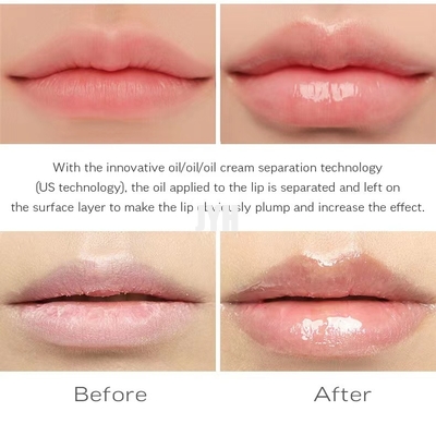 Lucidalabbra non appiccicoso ad alta brillantezza Olio rimpolpante per labbra trasparente e brillante