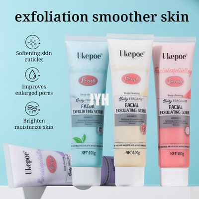 100g Sugar Whipped Organic Facial Scrub Exfolianting che imbianca il corpo sfregano