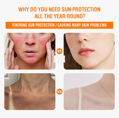 Lozione d'idratazione di rinfresco della crema di Sun di protezione del fronte di trucco del glutatione uv dei cosmetici