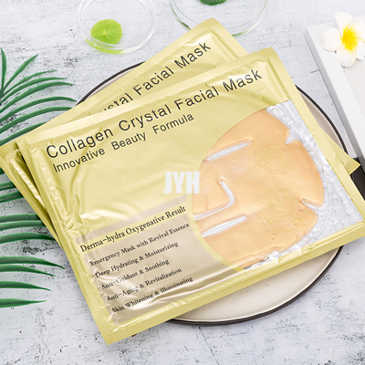 Collagene di alghe cristallino organico 24K lamiera d'oro Maschera facciale anti rughe