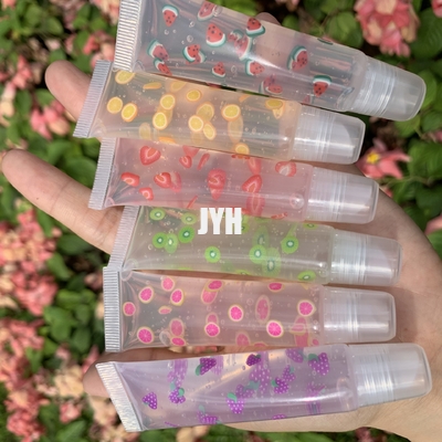 Etichetta privata Gloss Lip Oil Squeeze Tubes Plumping Fruit Aroma profumato