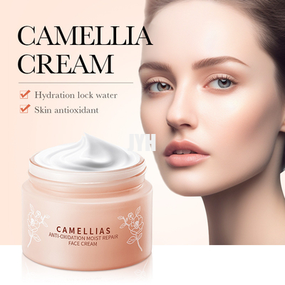 Prodotti OEM per la cura della pelle senza profumo Fiore di camelia Crema antiossidante idratante per la riparazione del viso