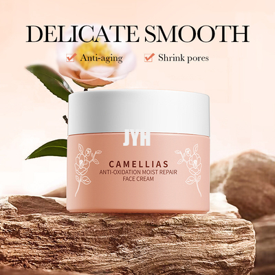 Prodotti OEM per la cura della pelle senza profumo Fiore di camelia Crema antiossidante idratante per la riparazione del viso