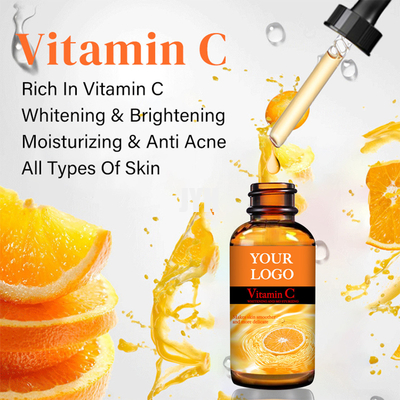 MSDS OEM Prodotti per la cura della pelle Anti-invecchiamento Vitamina C Siero per il viso con acido ialuronico